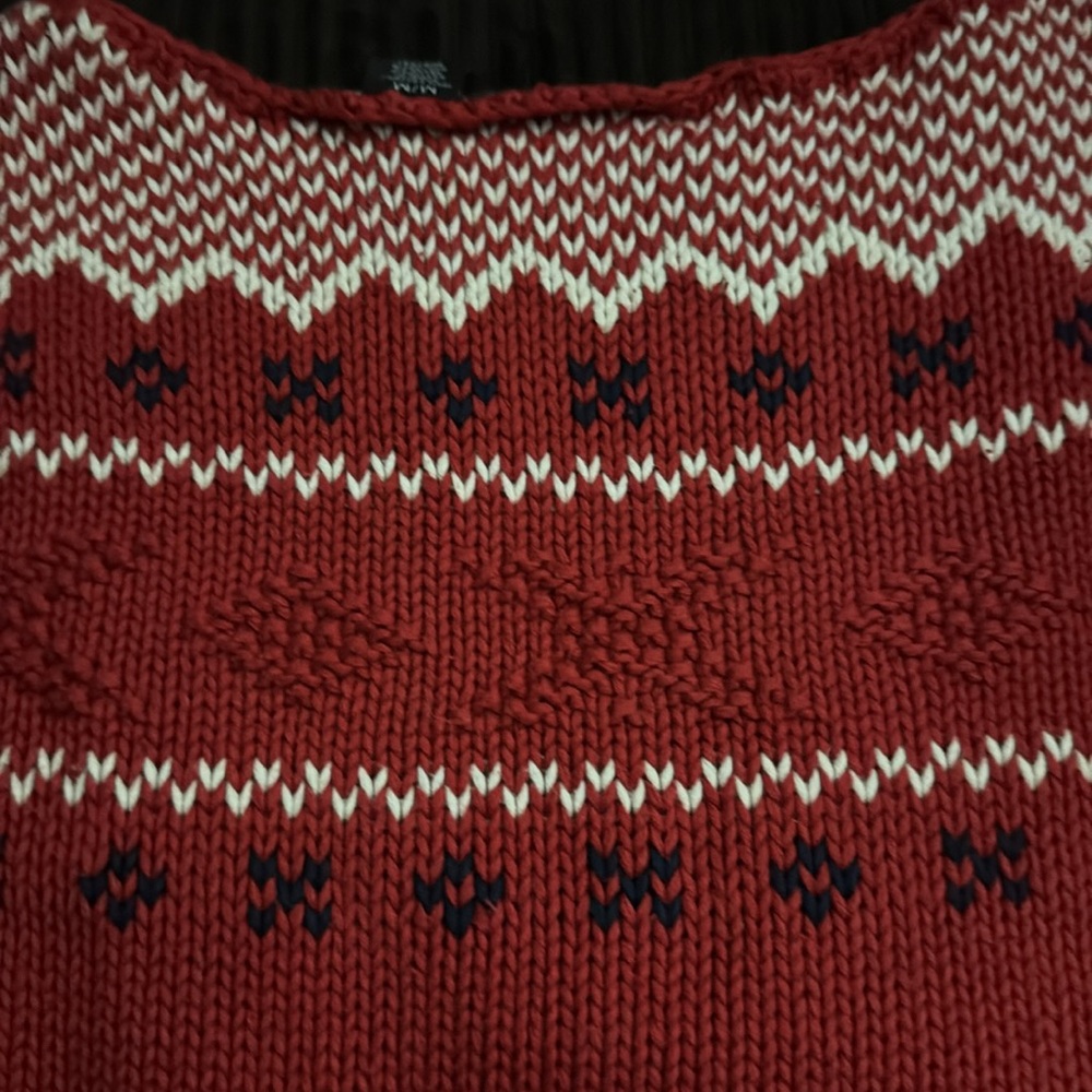 Polo jeans company Ralph Lauren, red knit sweater size medium 100% cotton. - Picture 9 of 13